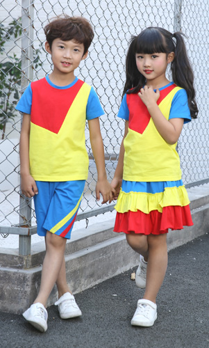 夏裝幼兒園園服時尚學生校服套裝定制AM17TZ047